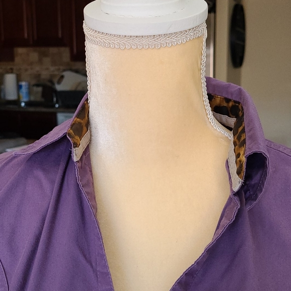 Express Purple The Essentials Blouse S - Picture 2 of 5
